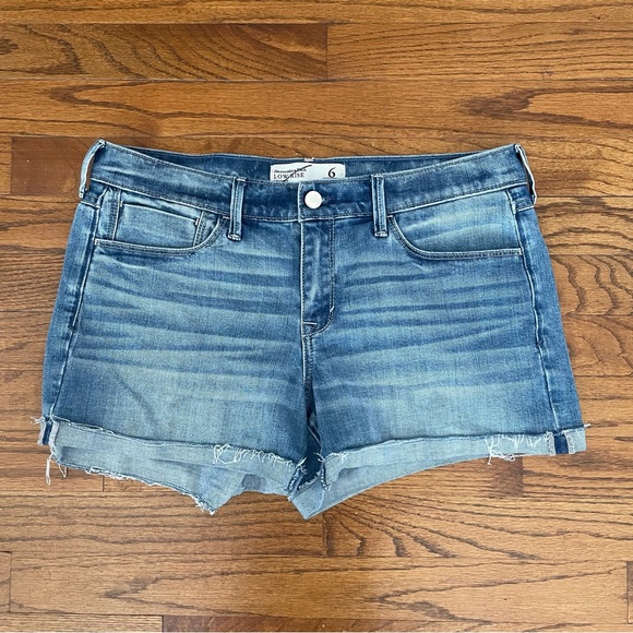 Abercrombie & Fitch Low Rise Denim Blue Jean Shorts Women’s Size 6 / 28 - Picture 6 of 6